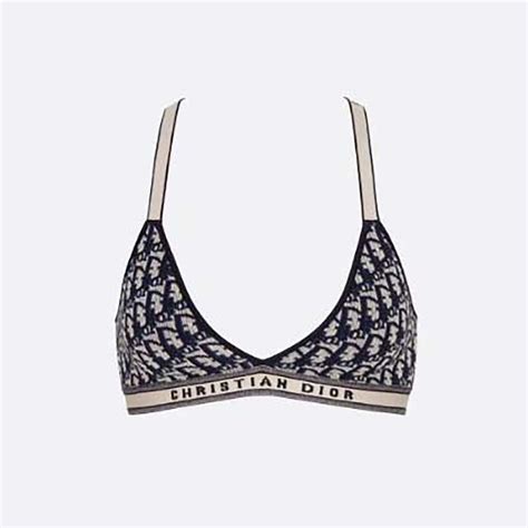 bralette dior prijs|Bralette Blue Dior Oblique Technical Cotton.